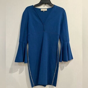 Emilio Pucci Wool Blend Flare Sleeve Knit Dress